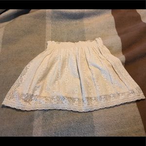 Cream lace skirt